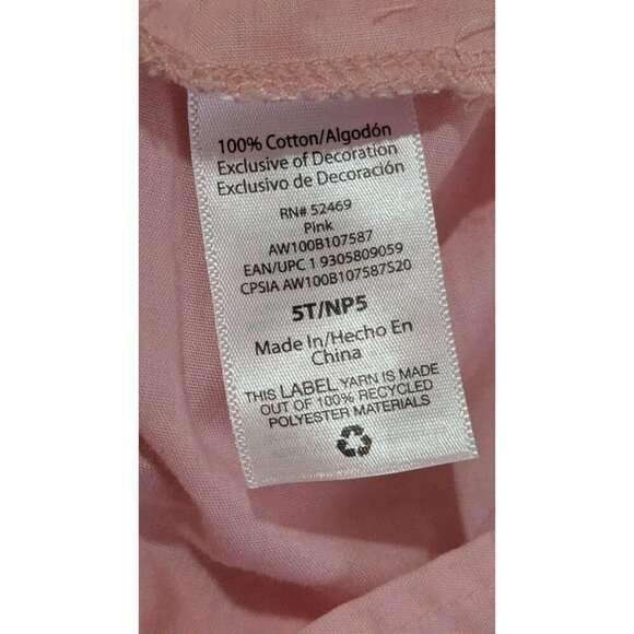 Girls Pink 5T Wonder Nation Sleeveless Cotton Dress With Pockets & Crisscross Ba - Picture 8 of 8